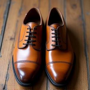 Handgefertigte braune Lederschuhe